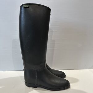 Dublin Equestrian Riding Boots High Black PVC Insulated Pull-On  38